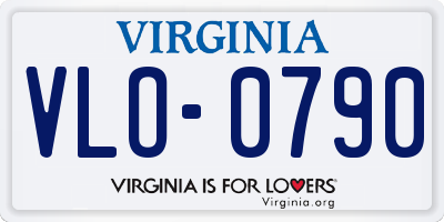 VA license plate VLO0790