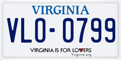 VA license plate VLO0799