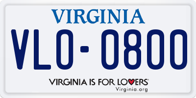 VA license plate VLO0800