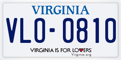 VA license plate VLO0810