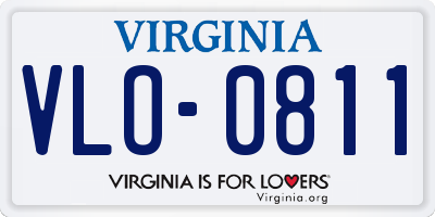 VA license plate VLO0811