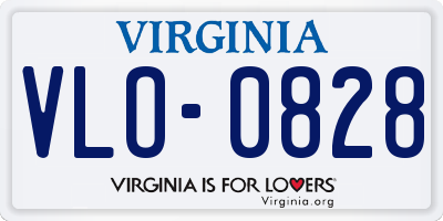 VA license plate VLO0828