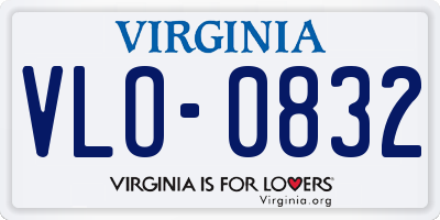 VA license plate VLO0832