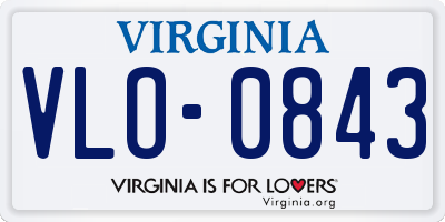 VA license plate VLO0843