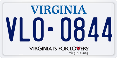 VA license plate VLO0844