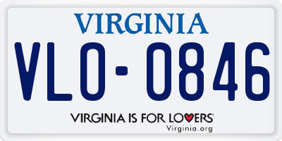 VA license plate VLO0846