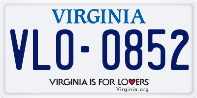 VA license plate VLO0852