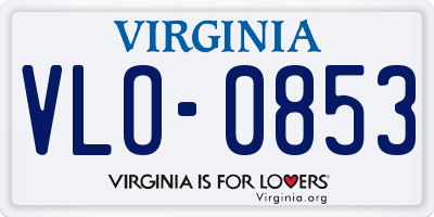 VA license plate VLO0853