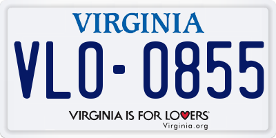 VA license plate VLO0855