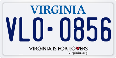 VA license plate VLO0856