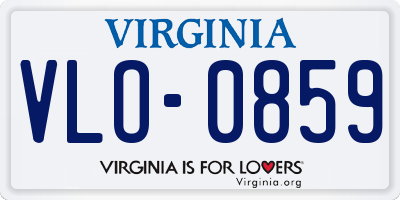 VA license plate VLO0859