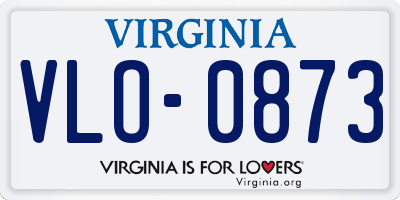 VA license plate VLO0873