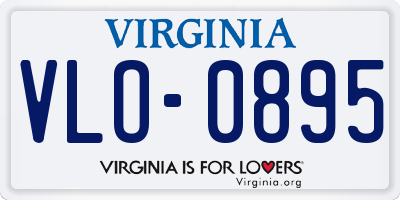 VA license plate VLO0895