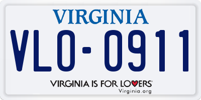 VA license plate VLO0911