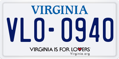 VA license plate VLO0940