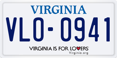 VA license plate VLO0941