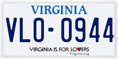 VA license plate VLO0944