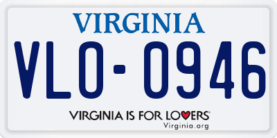 VA license plate VLO0946