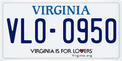 VA license plate VLO0950