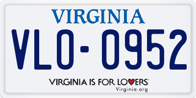 VA license plate VLO0952