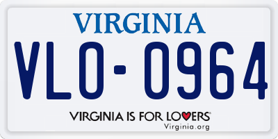 VA license plate VLO0964