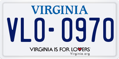 VA license plate VLO0970