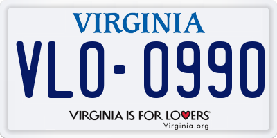 VA license plate VLO0990