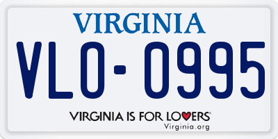 VA license plate VLO0995