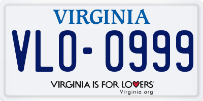 VA license plate VLO0999