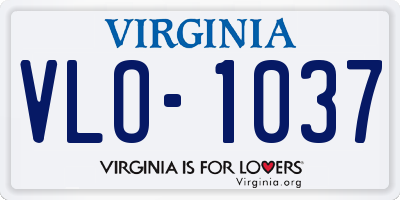 VA license plate VLO1037