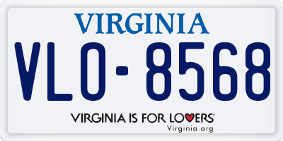 VA license plate VLO8568