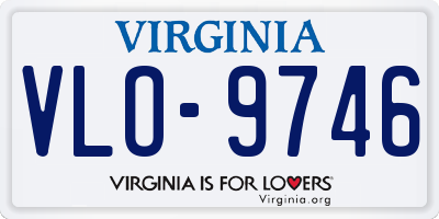 VA license plate VLO9746