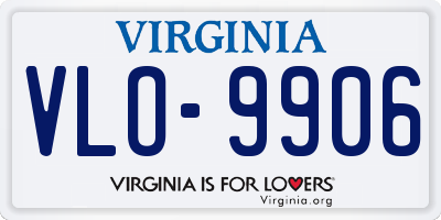 VA license plate VLO9906