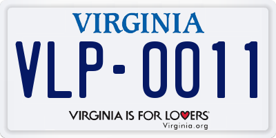 VA license plate VLP0011