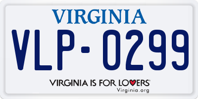 VA license plate VLP0299