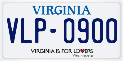 VA license plate VLP0900