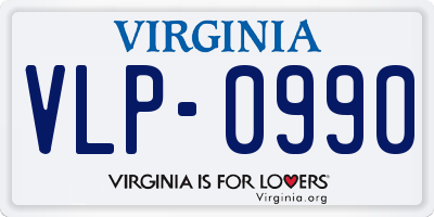 VA license plate VLP0990