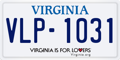 VA license plate VLP1031