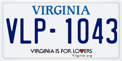 VA license plate VLP1043