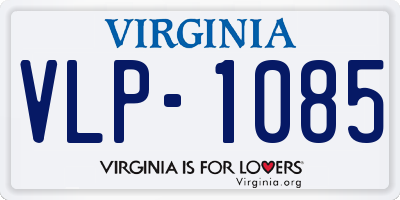 VA license plate VLP1085