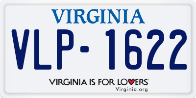 VA license plate VLP1622