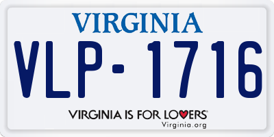 VA license plate VLP1716
