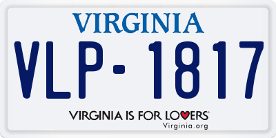 VA license plate VLP1817