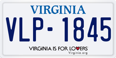 VA license plate VLP1845