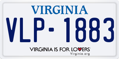 VA license plate VLP1883