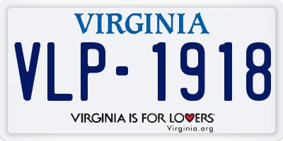 VA license plate VLP1918
