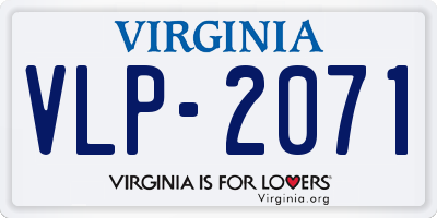 VA license plate VLP2071