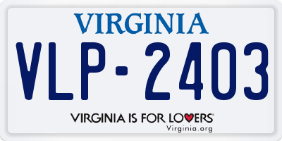 VA license plate VLP2403