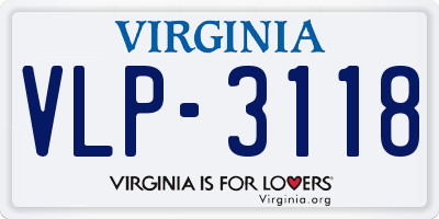 VA license plate VLP3118