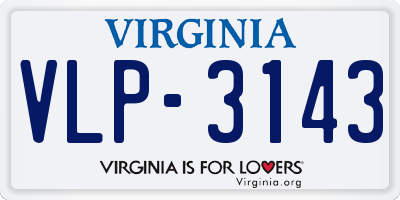 VA license plate VLP3143